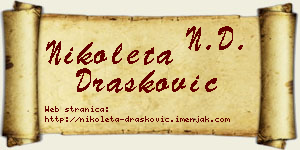 Nikoleta Drašković vizit kartica